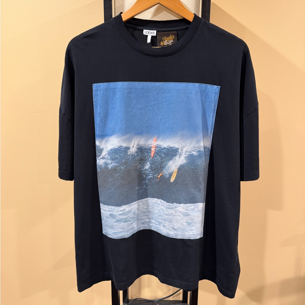 Loewe Paula’s Ibiza Leroy Grannis 1966 Surf Graphic Black T-Shirt